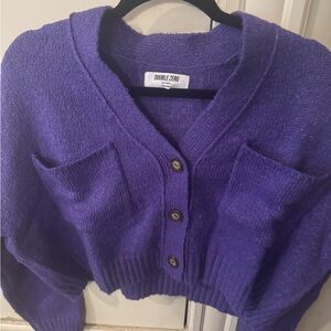 Double Zero Women's Vivid Purple Cardigan